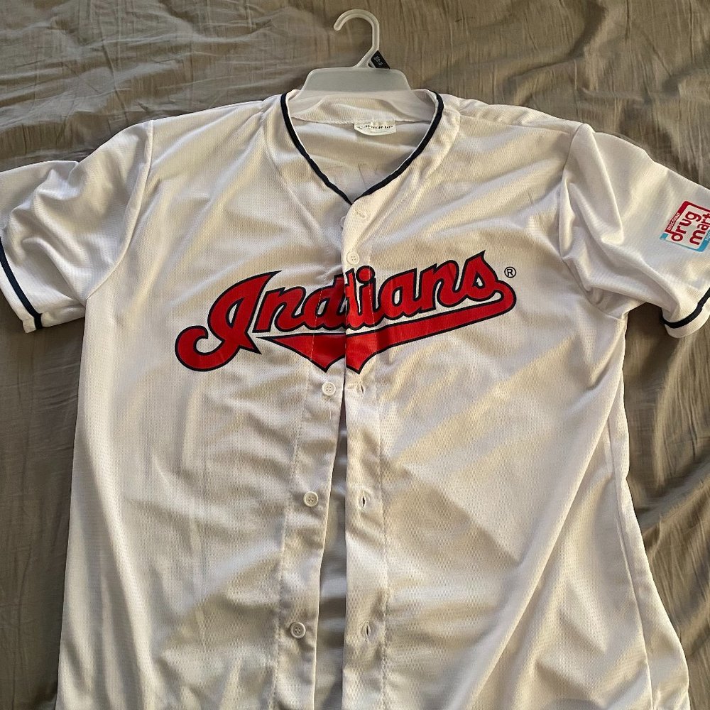 XL White Cleveland Indians Jersey - Reyes